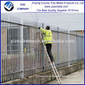 High Security Galvanised Steel curved top palisade / Security palisade fence with razor wire
